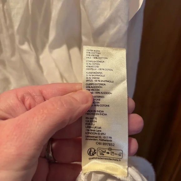 Free People Shea Solid Mini Dress in White Small - Picture 6 of 7